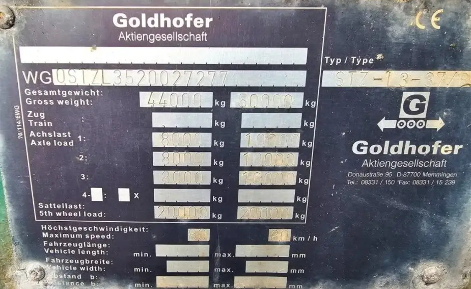 Goldhofer 3-ass. Semi dieplader // 3x gestuurd